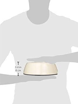 Dogit Dog Bowl Slow Feeder for Wet or Dry Dog Food, Go Slow Anti-Gulping Dog Dish, White, M