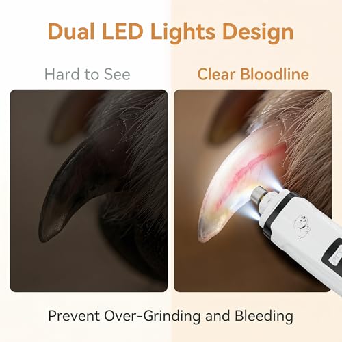 silent paws Dog Nail Grinder Quiet, 2026 New Upgraded Silent Dog Groom Pro Nail Trimmer, Electric 2-Speed Pet Toenai Grooming Supplies, Applicable to Large Medium Small Dogs Paw & Cats Claw (SM-2)