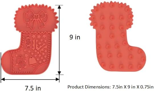 Holiday Stocking Lick Mat – Christmas Slow Feeder & Enrichment Toy for Dogs
