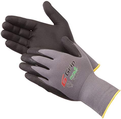 Liberty Glove & Safety G-Grip Nitrile Micro-Foam Palm Coated Seamless Knit Work Gloves with 13-Gauge Gray Nylon Shell (2 Dozen) (Small)
