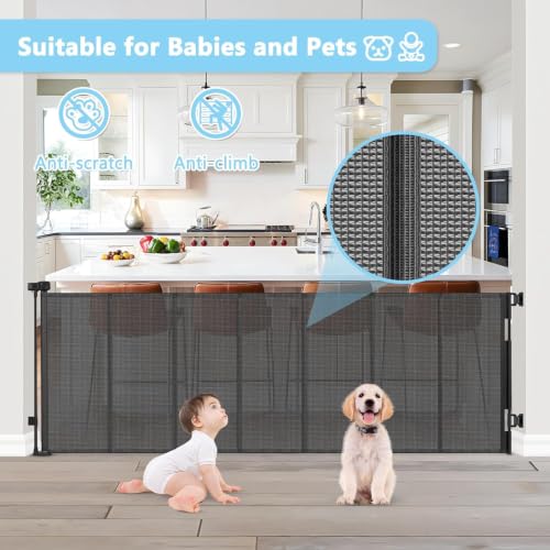 Reinforced Bottom 120 Inch Retractable Baby Gates Extra - Image 8