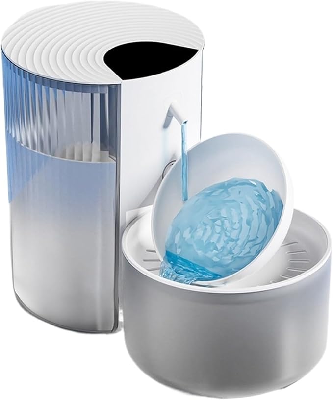 3000ML Pouring Cat Water Dispenser Smart Tilt Design Pet Fountain Separate Clean & Dirty for Cats and Small Dogs(White)