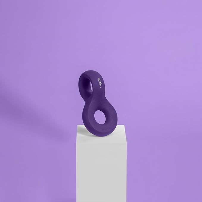 Ubbi x Karim Rashid Chomp Dog Chew Toy for Medium to Large Dogs, Durable Natural Rubber Interactive Bouncing Toy for Aggressive Chewers, Dishwasher Safe, Purple