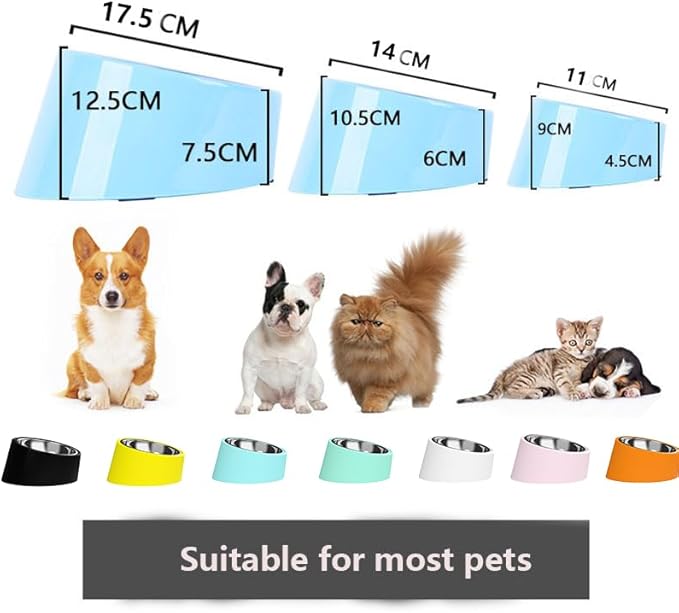 15 Degree Tilted Slow Feeder Bowl for Small Dogs and Cats, Anti-Gulping Raised Pet Food and Water Dish with Non-Skid Base, Mess-Free Easy Clean Design, Yellow
