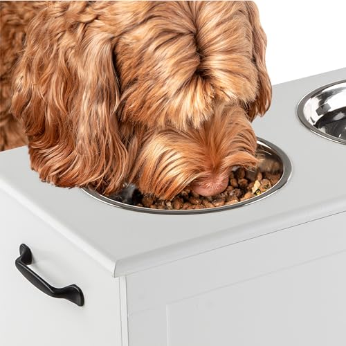 Elevated Dog Bowls with Storage - 16-Inch-Tall Feeding - Image 8