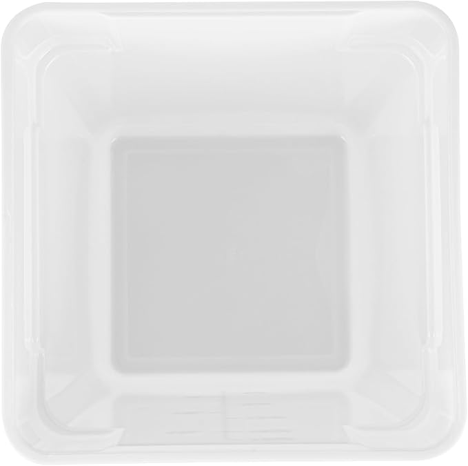 Restaurantware Food Storage Container 10 Pack of 18 qt Plastic Kitchen Storage Bin with Volume Markers Space-Efficient Design Dishwasher-Safe Polypropylene White