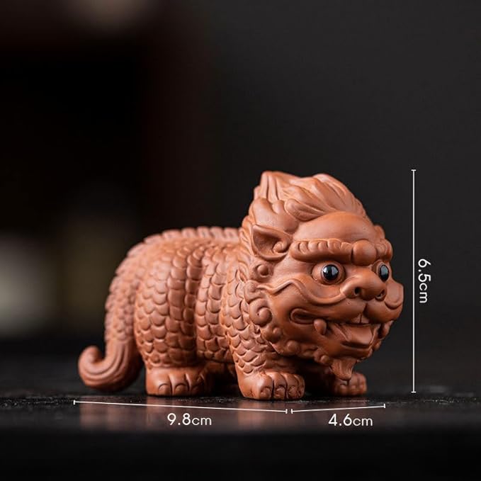 Chinese Zisha Tea Pet, Handmade Purple Clay Ceramic for Kung Fu Tea Tray, Decorate Kungfu Tea Tray Accessories (E)
