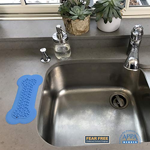 Lick Lick Pad Dog Accessories | Pet Shower Attachment | Dog Peanut Butter Lick Pad | Dog Bathing Station | Dog Bathing Supplies | Veterinarian Used | Suction to Wall | Large (Large - 1 Pack, Yellow)