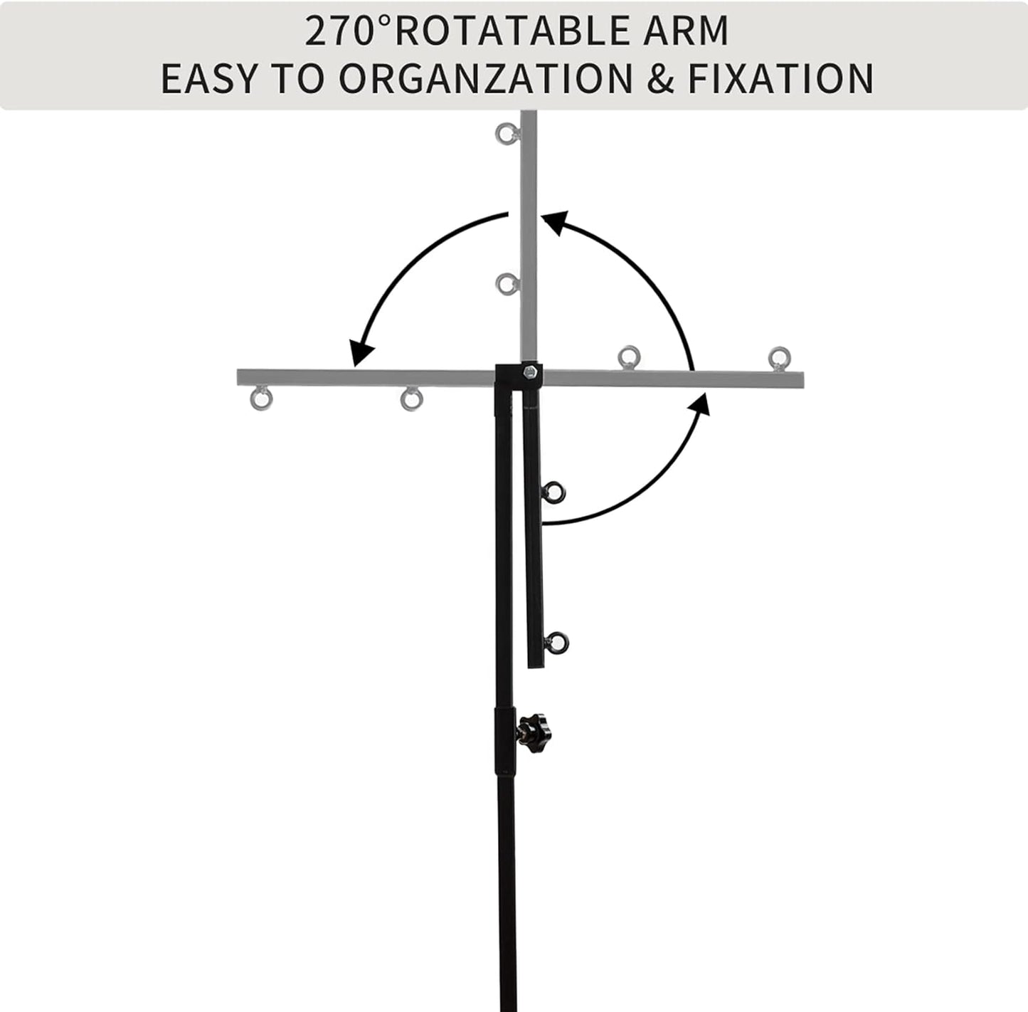 Dog Grooming Arm with Clamp — Adjustable Height up to 35.4", Grooming Loop & No-Sit Haunch Holder for Small Dogs
