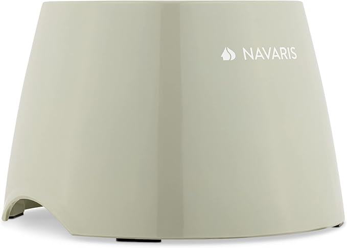 Navaris Elevated Slow Feeder Dog Bowl - Melamine Pet Food Bowl for Dogs and Cats - Raised Cat Feeding Bowl to Slow Down Eating - 7.4" x 7.36" x 4.7"