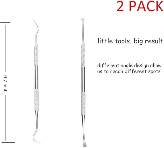 Dog Teeth Cleaning Tools Tarter Remover Canine Dental Scraper Scaler Tools Pet Tooth Cleaner Stainless Steel with Double Head