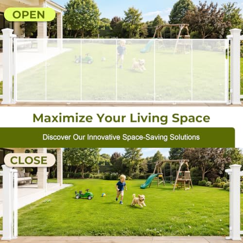 200" Extra Wide Retractable Baby Gates Dog Gate, 47" Tall - Image 7