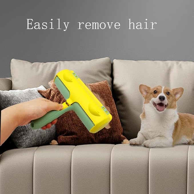 Reusable Pet Hair Remover & Lint Roller for Pet Hair, Dog Hair Remover for Laundry, Couch, Clothes, Cat Hair Remover, Magic Brush Pet Hair & Roller Pet Hair Remover (White)