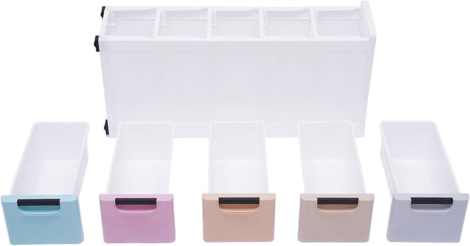 5 Drawers Slim Storage Cabinet,Rolling Narrow Cabinet with Drawer and Wheel,Multifunctional Floor Cabinet for Small Spaces Bathroom Kitchen Bedroom Living Room
