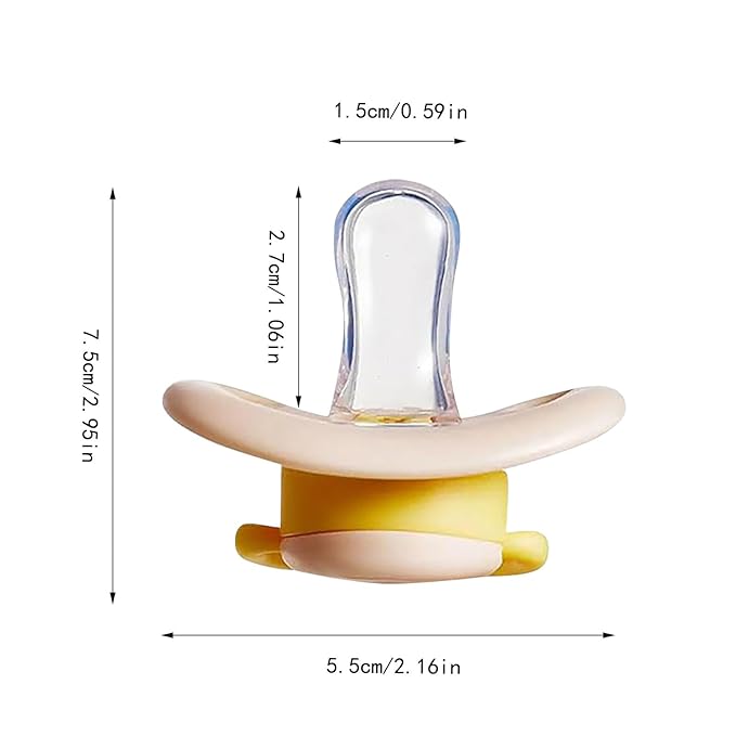 3Pcs New Calming Dog Pacifier Chew Toy, Dog Chewing Pacifier, Pet Silicone Chew Toy for Small Dog Cats (3 PCS, Orange)