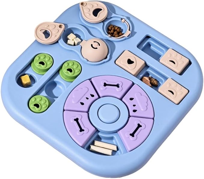 Dog Puzzle Toy Interactive Dog Toy Slow Feeder Puzzle, Pet Enrichment Treat Dispensing Brain Game, Mental Stimulation Feeding Toy for Dogs and Cats