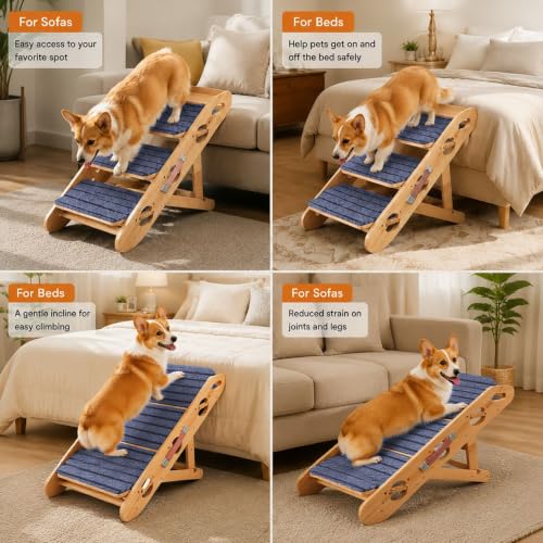 2-in-1 Convertible Dog Ramp & Stairs for Bed/Couch/Sofa - Image 8
