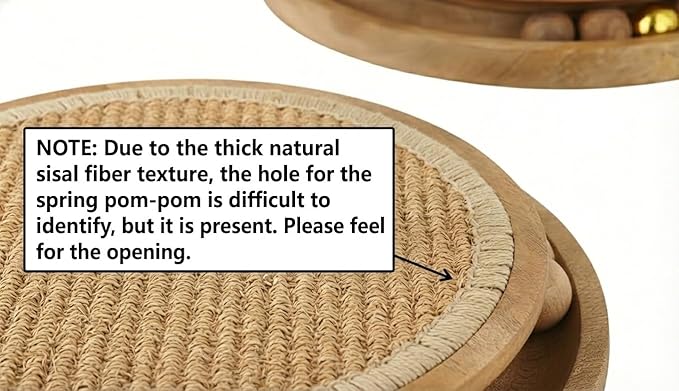 Cat Scratching Pads Interactive Cat Toys Natural Sisal Toys with Interactive Play Balls โ Indoor Cat Scratcher Post for Furniture Protection, Exercise & Stress Relief 12.5 x 12.5 x 3