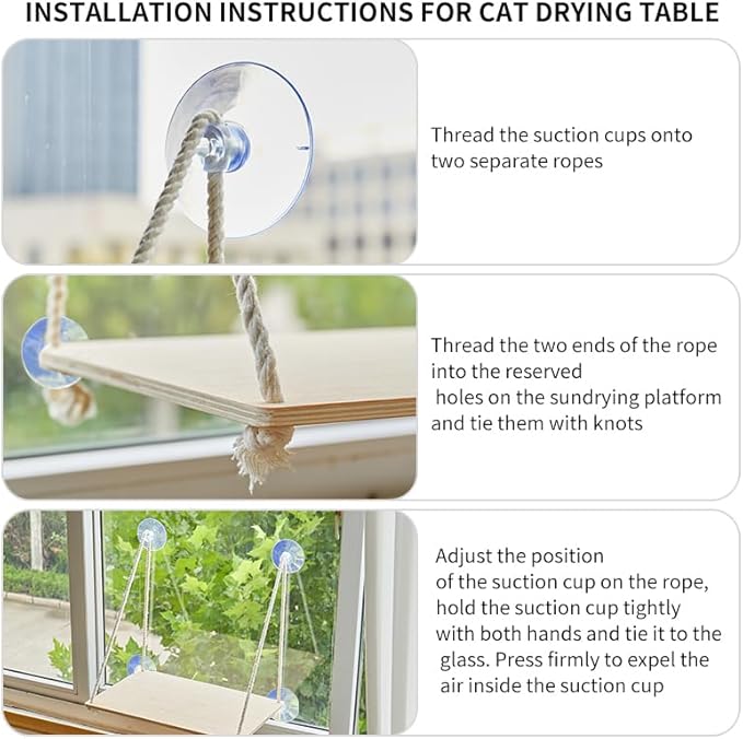 Cat Window Perch, Heavy Duty 20KG/44LB Suction Cup Hammock Bed with Soft Cushion, Secure & Stable Window Mount for Lazy Time, Bird Watching, Safe for Large Cats, 18.9"x14.5" (Little Bear)