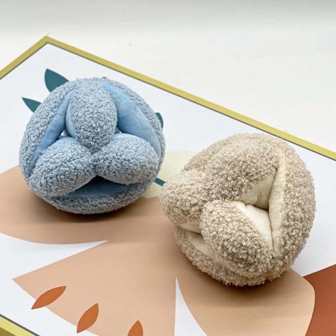 Lambwolf Monti- Enrichment and Interactive Dog Toy | Puzzle Dog Toy, Snuffle Ball for Dogs for Puppy & Small Breed Dogs Daily Companionship, Training Reward Gift (Beige)