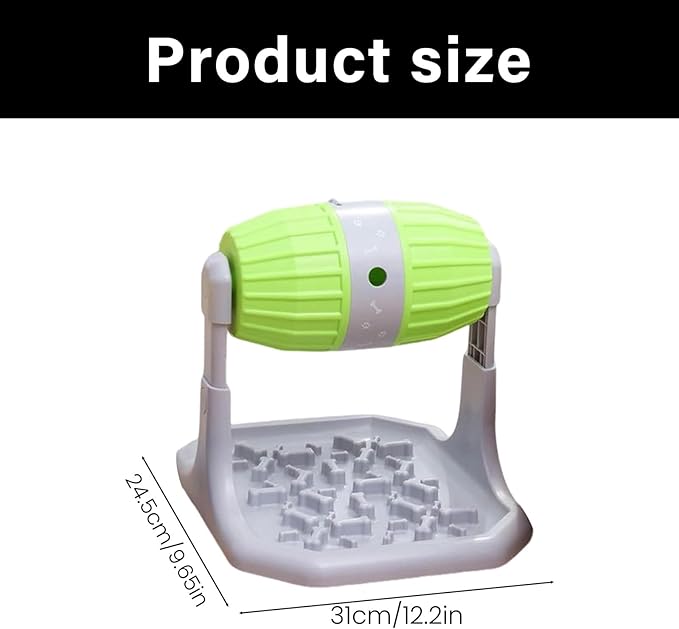 Cognitive Enrichment Rolling Dog Feeder Toy Customizable Food Opening Nonslip Base Interactive Treat Dispenser Puzzle Activity Interactive Puppy Feeder