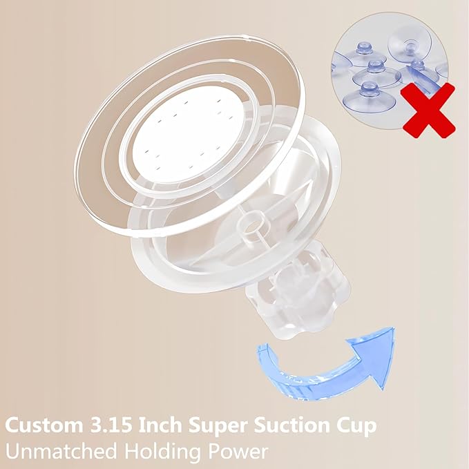 Transparent Cordless Cat Window Perch with Super Strong Suction Cups - Heavy-Duty Cloud Bed for Large & Heavy Cats, Spacious Indoor Hammock -Clear
