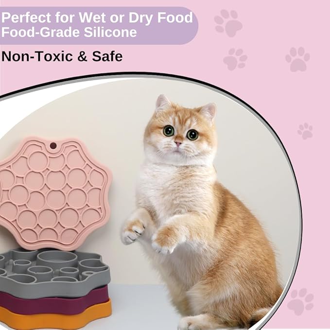 Non-Slip Slow Feeder Pet Bowl – Anti-Choking Feeding Bowl with Suction Cups for Dogs & Cats, Promotes Healthy Digestion (Night Sky, Bubble)