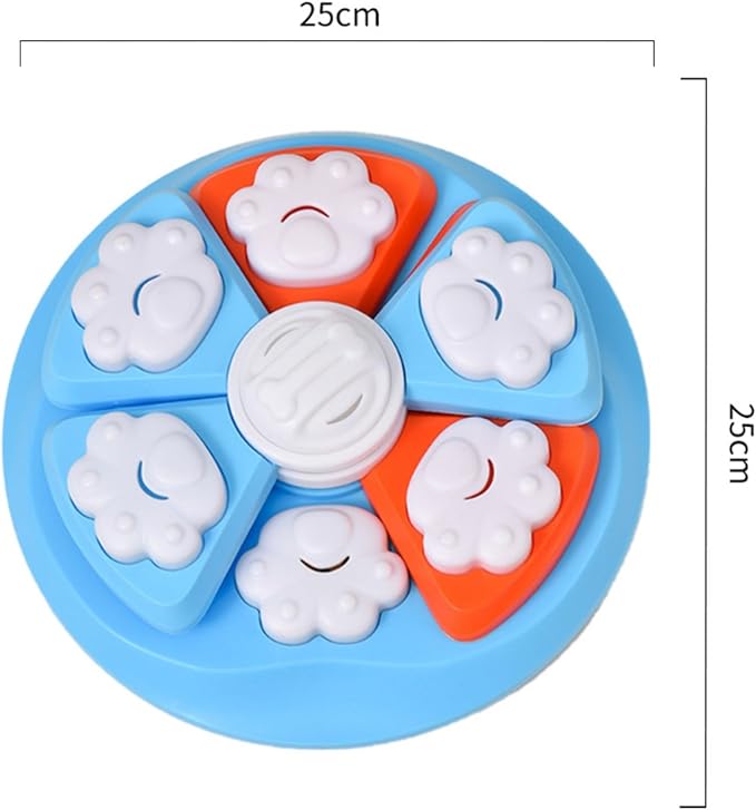 Pet Puzzle Thousand Layer Feeding Tray|Multi-Grid Slow-Feeding Design·Silicone Non-Slip Base·PP Safety Material|Energy Consumption at Home·Intelligence Training for Cats and Dogs (Blue)