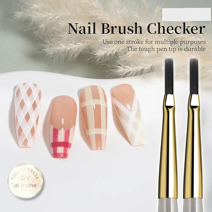 1 Pcs Professional Nail Art Liner Brush Set for Fine Detail Designs, Thin Drawing & Checker Pattern Tools for Acrylic Painting, Hand Painting & Manicure Accessories