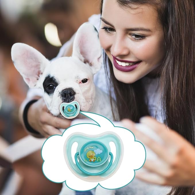 Dog Pacifier Chew – Silicone Bite Aid, Puppy Soother | Calming Training Toy Set, Lightweight Puppy Comfort Solution, Chew Toy for Medium Dog Relaxation