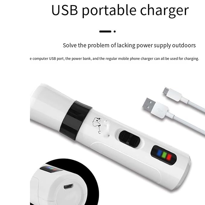 2026 New Upgraded Silent Nail Grinder,Electric Dog Nail Trimmers,Ultra-Quiet Operation,Pain-Free Nail Trimmer,USB Rechargeable Silent Dog with LED Light, & 2 Speeds for All Breeds (2PCS,Upgraded)