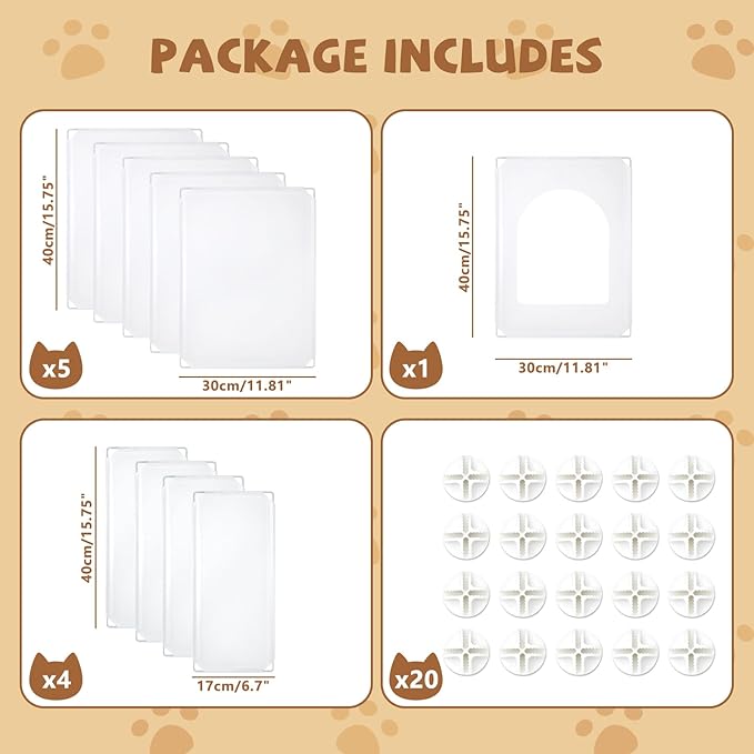 FHTONGE Extra Large Cat Litter Box Enclosure Splash Guard for Any Type, Universal Kitten Litter Pan Pee Shields Wall Protector, Spill Proof Cat Litters Box Privacy Screen for Open Top