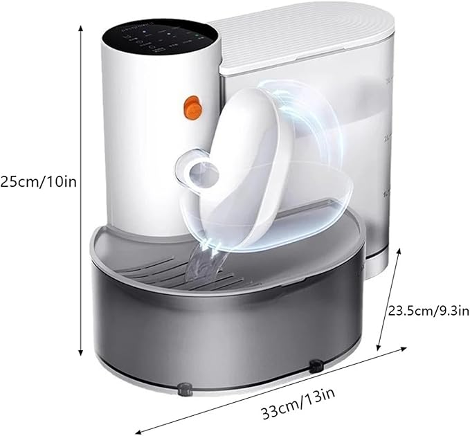 cat Water Feeder, Smart Dump Cat Water Dispenser Running Rechargeable Automatic Dispenser for Pet Dogs,pet Supplies(White)