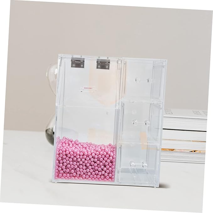 Acrylic Cosmetic Brush Holder Lid Multifunctional Makeup Organizer for Dressing Table Dustproof Storage Case for Makeup Brushes and Jewelry