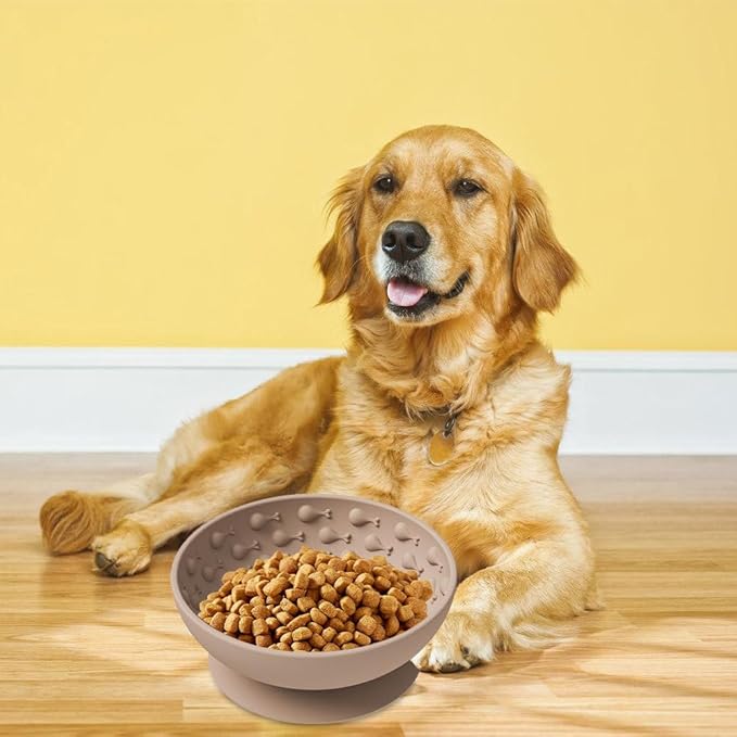 DONGKER Dog Lick Slow Feeder,Non-Slip Silicone Dog Bowl for All Dogs Size Slow Feed Training