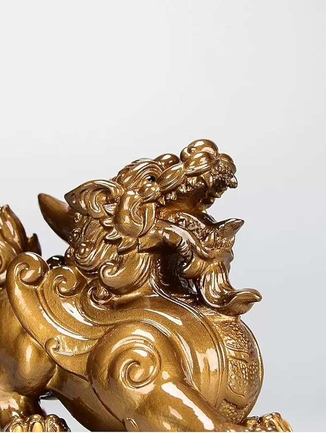 Color Changing Tea Pet, Tea Set Accessories Traditional Gongfu Tea Set Accessory, for Tea Lover Friends (Golden pixiu)