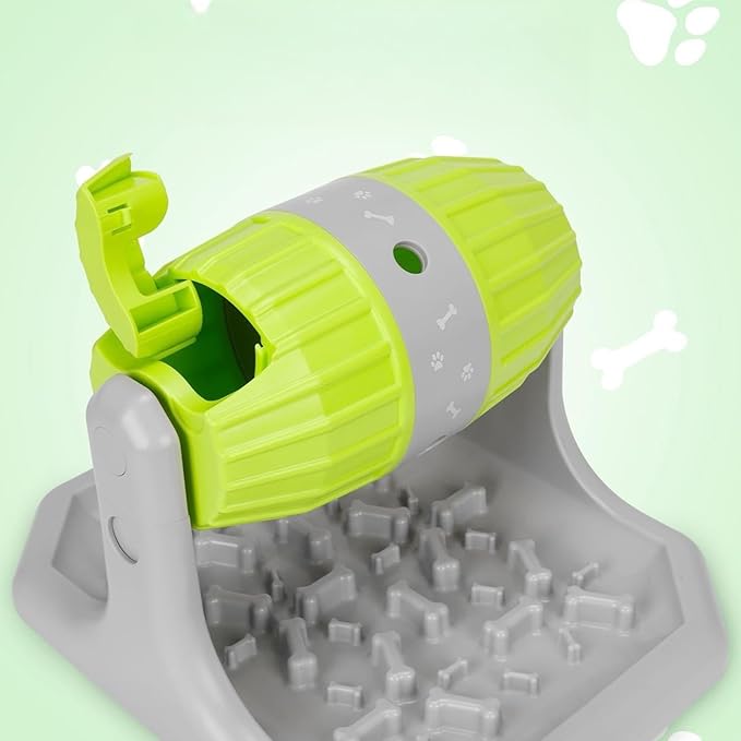 Cognitive Enrichment Rolling Dog Feeder Toy Customizable Food Opening Nonslip Base Interactive Treat Dispenser Puzzle Activity Interactive Puppy Feeder