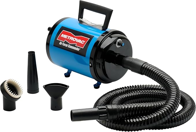 METROVAC AFTD-3V Air Force Commander Variable Speed Pet Grooming Dryer Blue | High Velocity Dog Hair Blower 4.0 HP USA