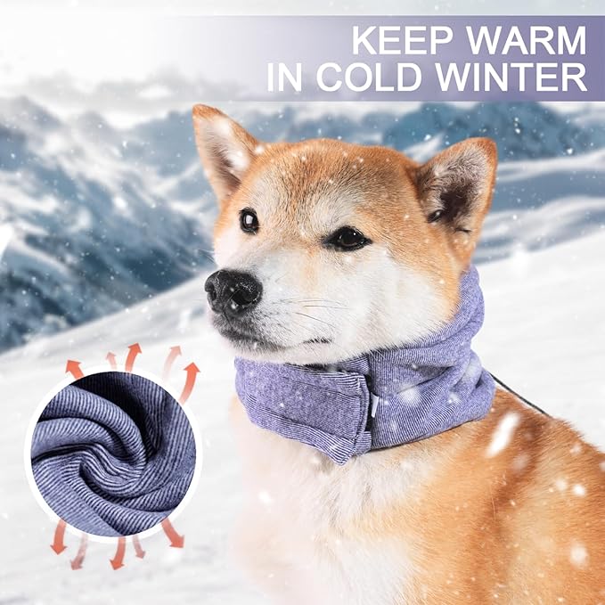 Ear Muffs for Dogs,Calming Hoodie Thunder Head Wrap,No Shake Anxiety Relief Pet Covers Ear Noise Protection Vest for Dogs for Fireworks,Vet Visits,Bathing(Purple,S)
