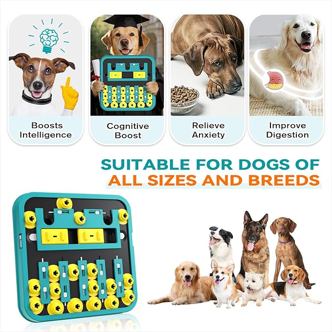 KADTC Extra-Large Size Dog Puzzle Toy Pro Max, Level 1 to Infinite Play for Smart Dogs Hard Mental Stimulation Toys, U.S. Brand