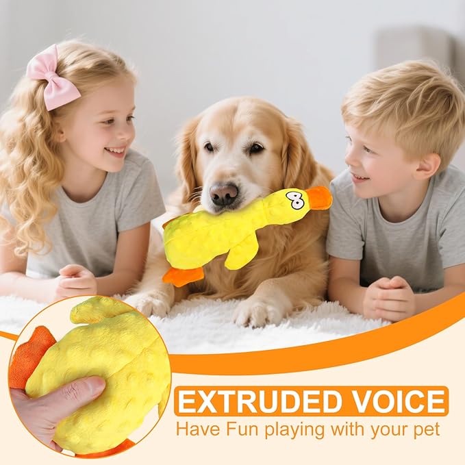 2025 New Calming Duck,Calming Duck Toy for Dogs Yellow Stuffed Ducks Dog Chew Toys, Calming Dog Toys for Indoor Dogs Puppy (Yellow)