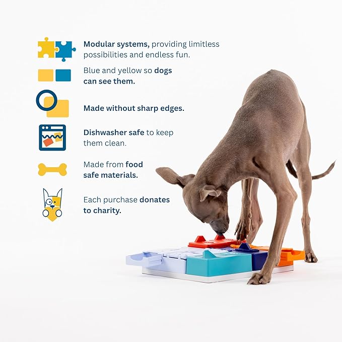 Genius Set Pawzler - Modular Dog Puzzle | Pawzler Interactive Dog Treat Puzzles for Canine Enrichment