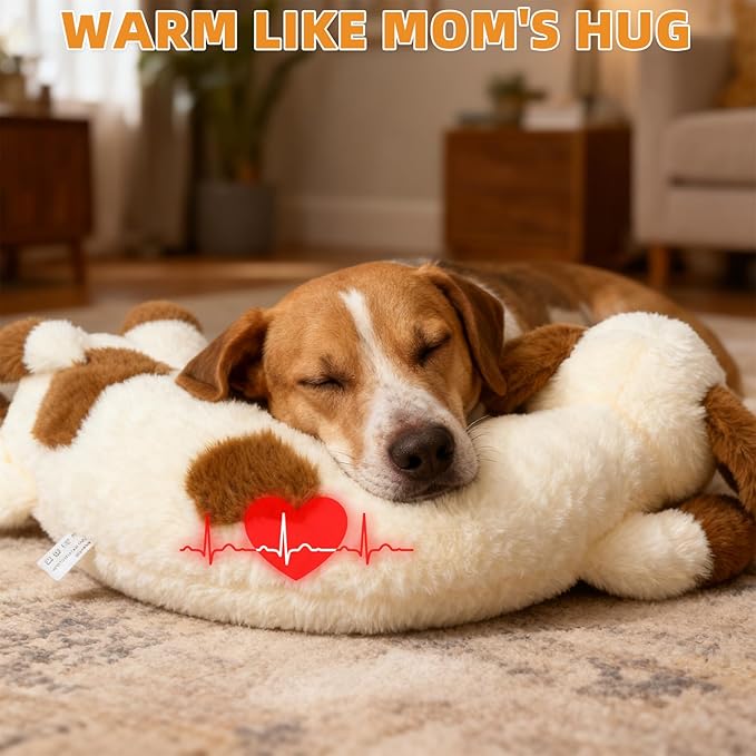 Heartbeat Puppy Calming Plush Toy — Anxiety Relief, Sleep Aid, Rechargeable