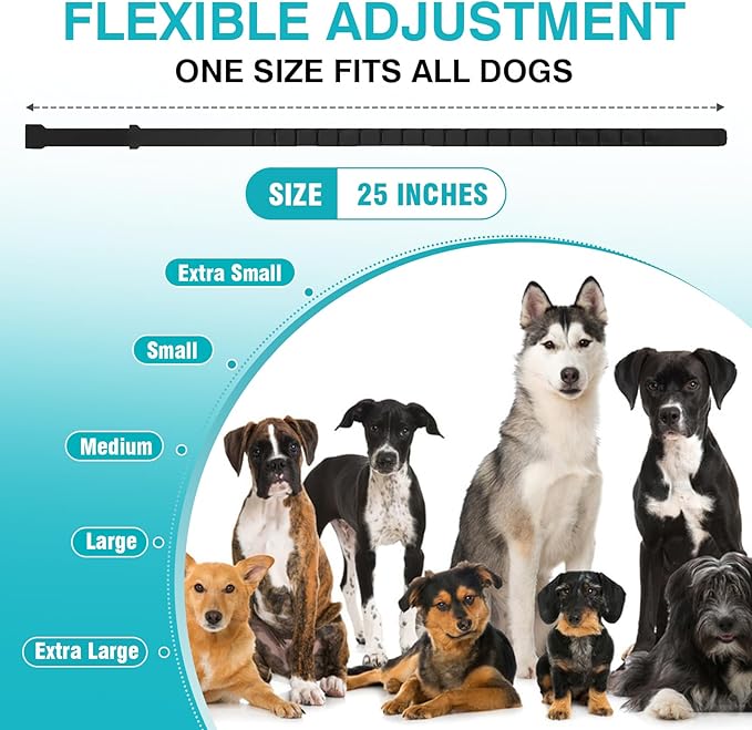 4-Pack Dog Calming Collars – 60-Day Pheromone Calming Collar for Small to Large Dogs, Adjustable 25-Inch Waterproof for Separation & Bad Behavior