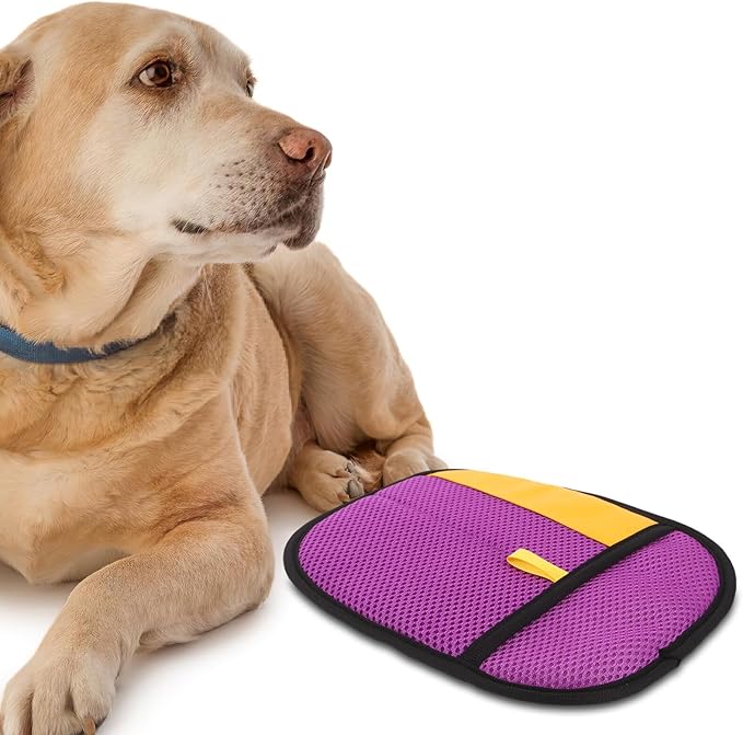 FRCOLOR 3pcs Pet Hair Removal Gloves Set Electrostatic Cat Grooming Mitts and Dog Hair Remover Gloves for Shedding Control and Cleaning Reusable for Home and Travel