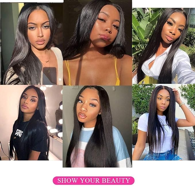 Selina Straight Lace Closure 13x4 Hd Lace Frontal Closure Brazilian Straight Human Hair Natural Black Hair Color 14 Inch