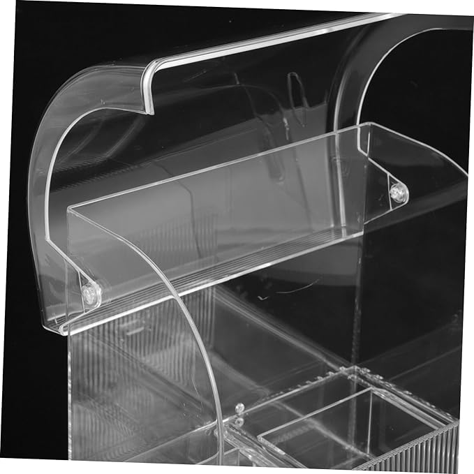 Extra Large Acrylic Makeup Organizer Box with Drawers Stylish Desktop Storage for Cosmetics Jewelry Accessories Transparent Design for Easy Access and Tidy Spaces