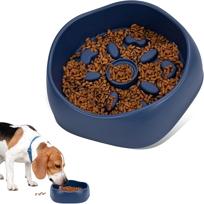 Interactive Pet Puzzle Slow Feeder Bowl - Innovative Rotating Design, Anti-Gulping, Promotes Digestion & Mental Stimulation, Non-Slip Food Dispenser for Small & Medium Dogs & Cats (Yellow & Green)