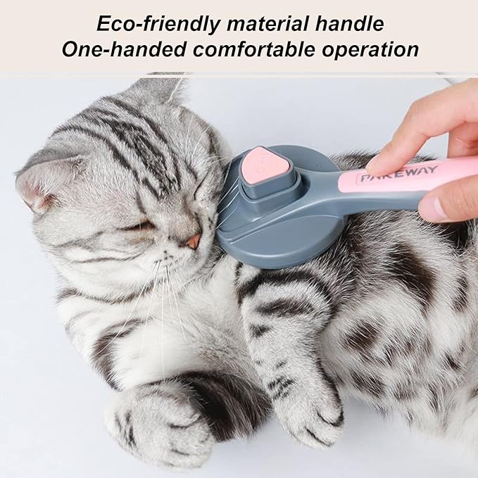 Pet Deshedding Brush Set, Undercoat Rake for Dogs & Cats - Double Sided Brush for Shedding and Dematting Comb Grooming Tool kit - Nail Clippers & Nail File Kit (4Pack) Pink