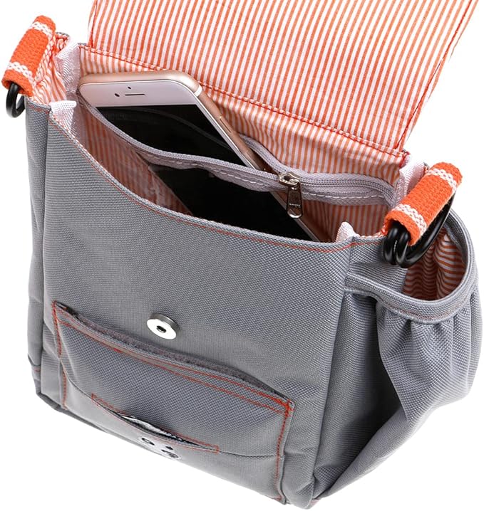 DOOG Walkie Bag - Adjustable Dog Treat Pouch Shoulder Bag with Poo Bag & Water Bottle Compartments - Comfort Fit for Everyday Use
